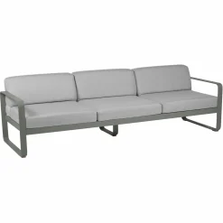 Canapés Et Fauteuils De Jardin>Camif FERMOB Canapé 3 Places Bellevie Gris Flanelle en Aluminium - Romarin