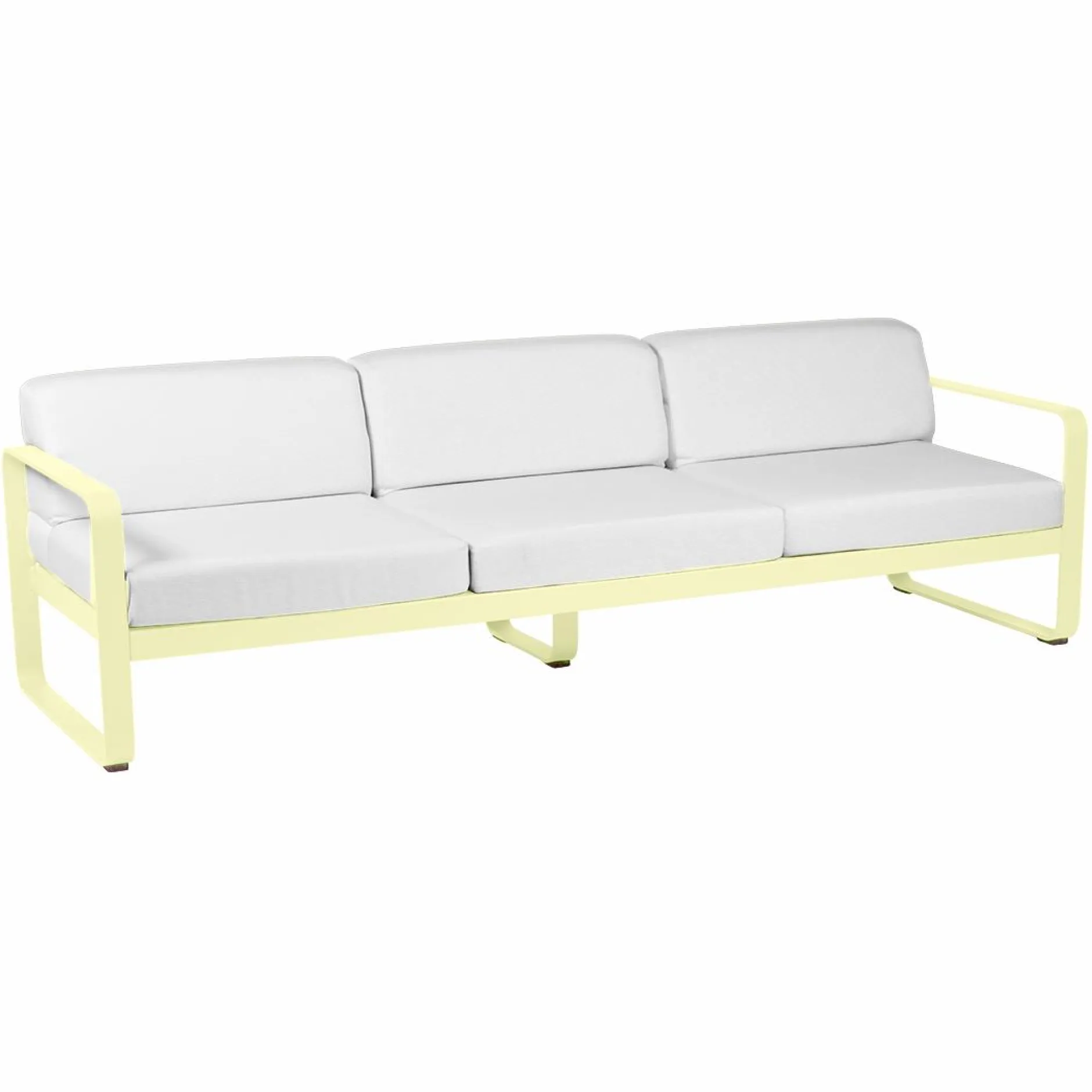 Canapés Et Fauteuils De Jardin>Camif FERMOB Canapé 3 Places Bellevie Blanc Grisé en Aluminium - Citron Givré