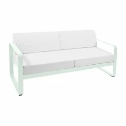 Canapés Et Fauteuils De Jardin>Camif FERMOB Canapé 2 Places Bellevie Blanc Grisé en Aluminium - Menthe Glaciale