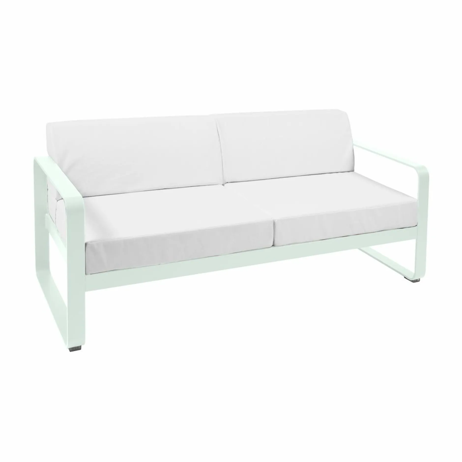Canapés Et Fauteuils De Jardin>Camif FERMOB Canapé 2 Places Bellevie Blanc Grisé en Aluminium - Menthe Glaciale