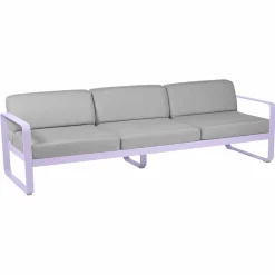 Canapés Et Fauteuils De Jardin>Camif FERMOB Canapé 3 Places Bellevie Gris Flanelle en Aluminium - Guimauve