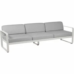 Canapés Et Fauteuils De Jardin>Camif FERMOB Canapé 3 Places Bellevie Gris Flanelle en Aluminium - Gris Argile