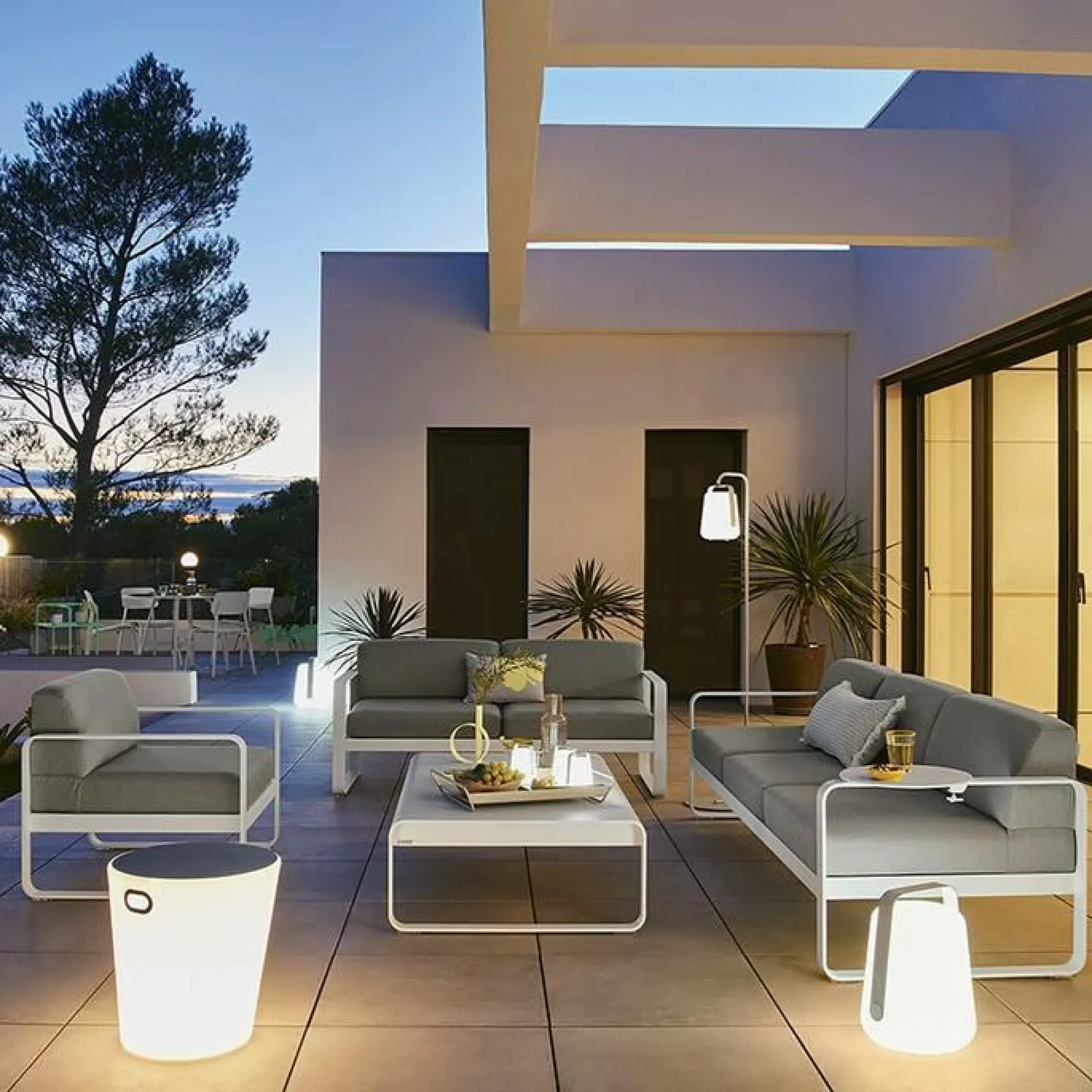 Canapés Et Fauteuils De Jardin>Camif FERMOB Canapé 2 Places Bellevie Gris Flanelle en Aluminium - Réglisse