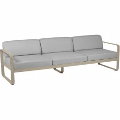 Canapés Et Fauteuils De Jardin>Camif FERMOB Canapé 3 Places Bellevie Gris Flanelle en Aluminium - Muscade
