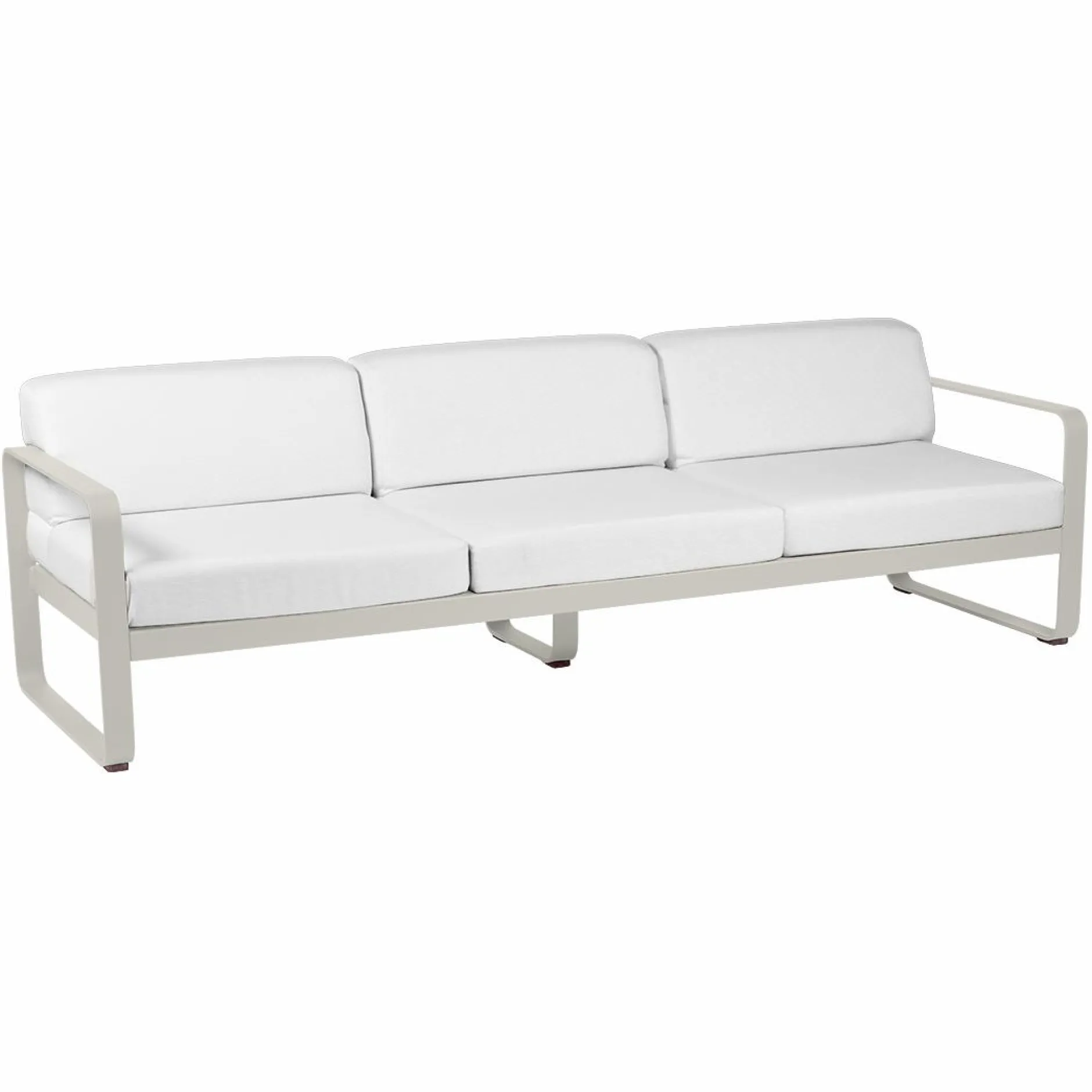Canapés Et Fauteuils De Jardin>Camif FERMOB Canapé 3 Places Bellevie Blanc Grisé en Aluminium - Gris Argile
