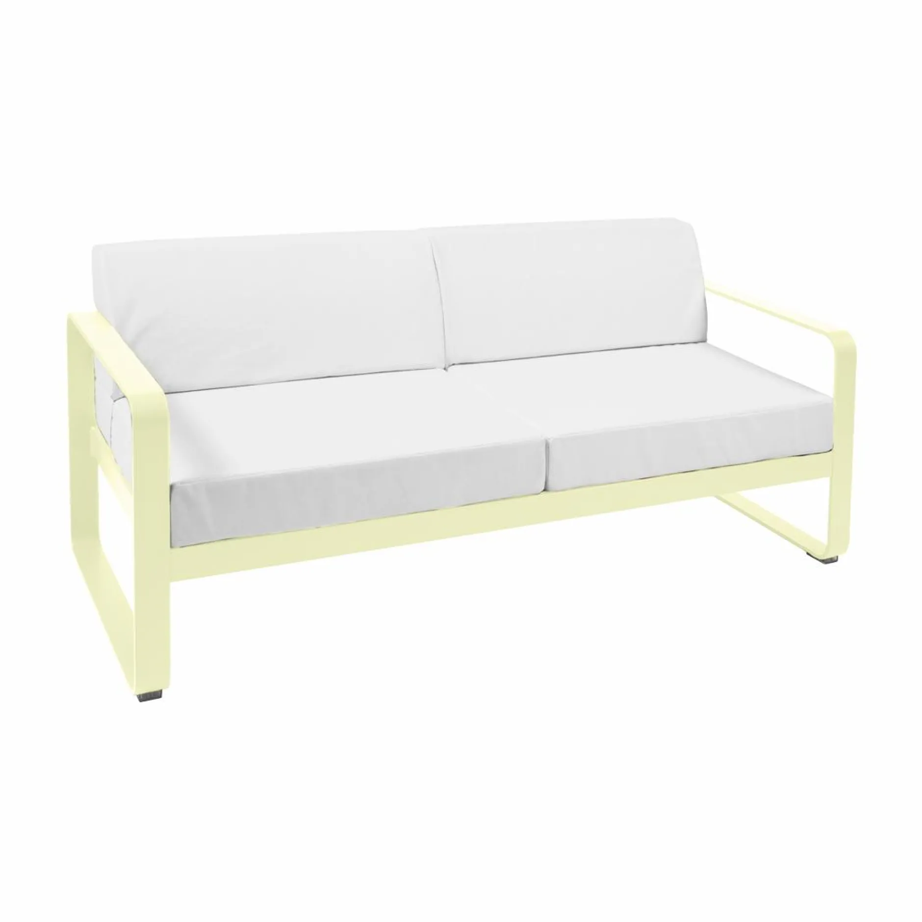 Canapés Et Fauteuils De Jardin>Camif FERMOB Canapé 2 Places Bellevie Blanc Grisé en Aluminium - Citron Givré