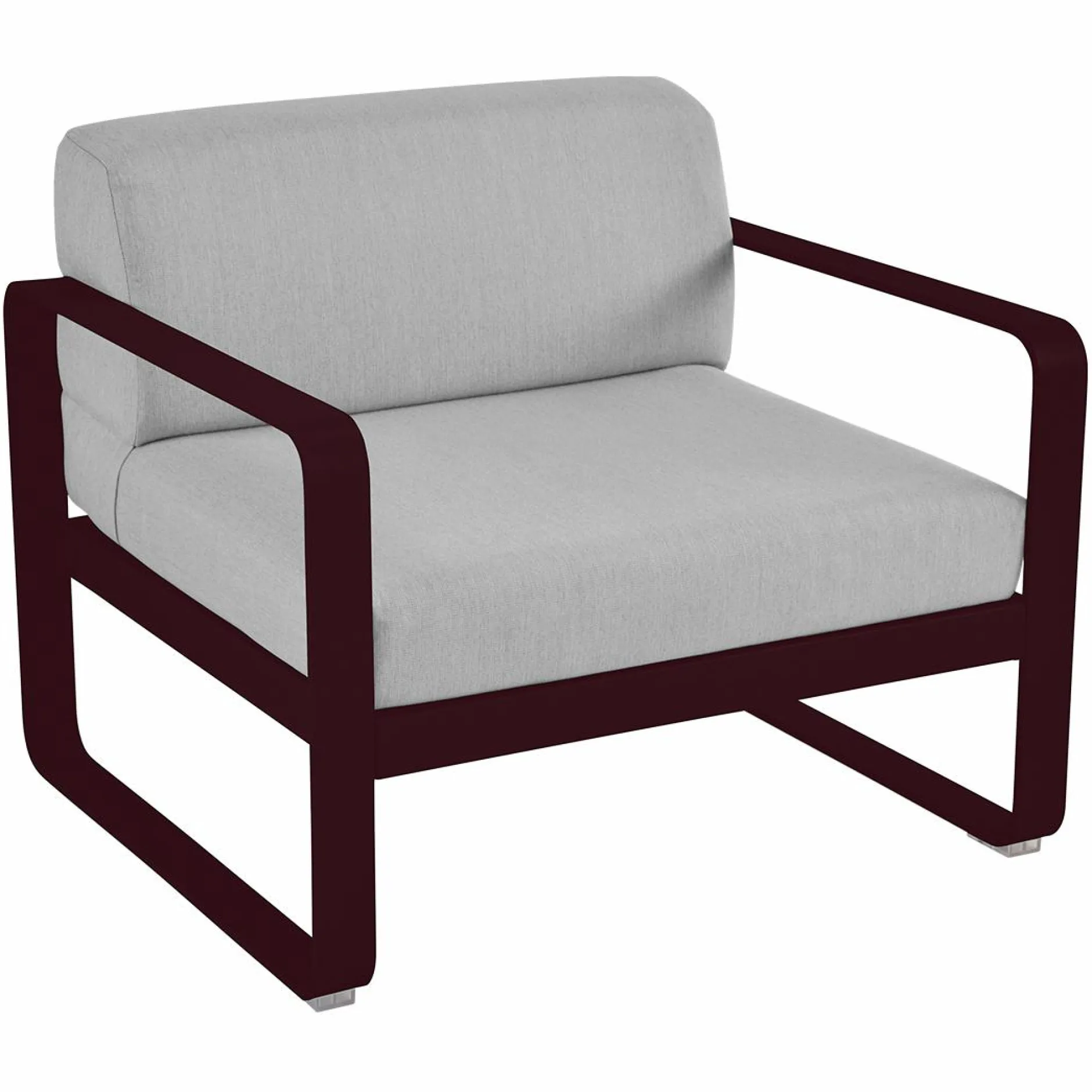 Canapés Et Fauteuils De Jardin>Camif FERMOB Fauteuil Bellevie Gris Flanelle en Aluminium - Cerise Noire