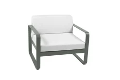 Canapés Et Fauteuils De Jardin>Camif FERMOB Fauteuil Bellevie Blanc Grisé en Aluminium - Romarin