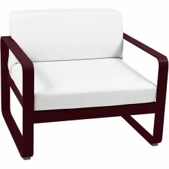 Canapés Et Fauteuils De Jardin>Camif FERMOB Fauteuil Bellevie Blanc Grisé en Aluminium - Cerise Noire