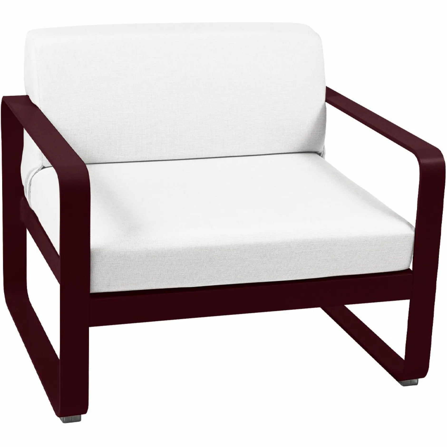 Canapés Et Fauteuils De Jardin>Camif FERMOB Fauteuil Bellevie Blanc Grisé en Aluminium - Cerise Noire
