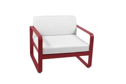 Canapés Et Fauteuils De Jardin>Camif FERMOB Fauteuil Bellevie Blanc Grisé en Aluminium - Piment