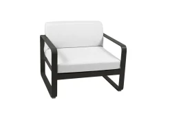 Canapés Et Fauteuils De Jardin>Camif FERMOB Fauteuil Bellevie Blanc Grisé en Aluminium - Réglisse