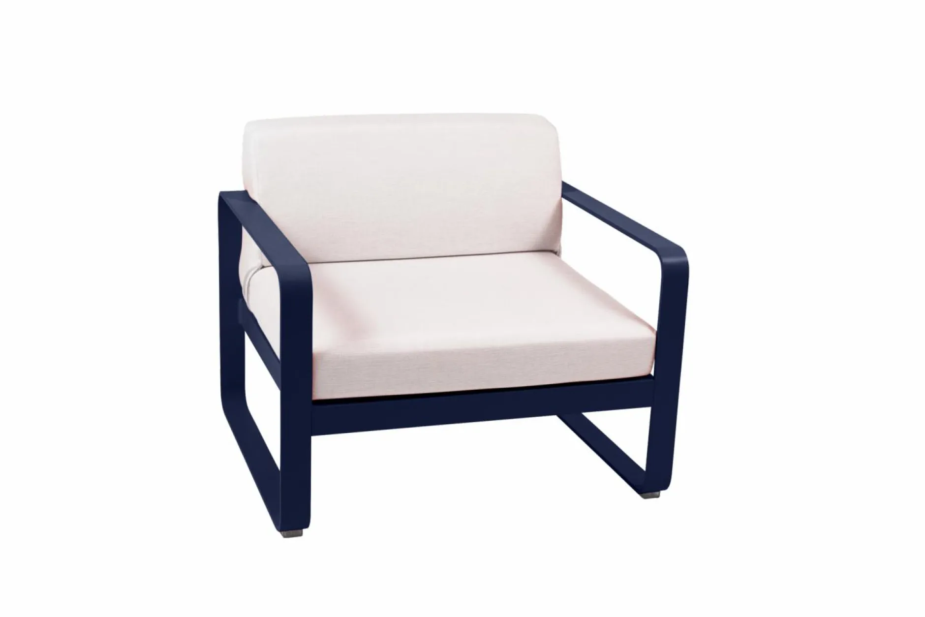 Canapés Et Fauteuils De Jardin>Camif FERMOB Fauteuil Bellevie Blanc Grisé en Aluminium - Bleu Abysse