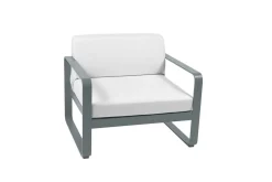 Canapés Et Fauteuils De Jardin>Camif FERMOB Fauteuil Bellevie Blanc Grisé en Aluminium - Gris Orage