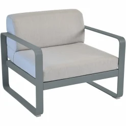 Canapés Et Fauteuils De Jardin>Camif FERMOB Fauteuil Bellevie Gris Flanelle en Aluminium - Gris Orage