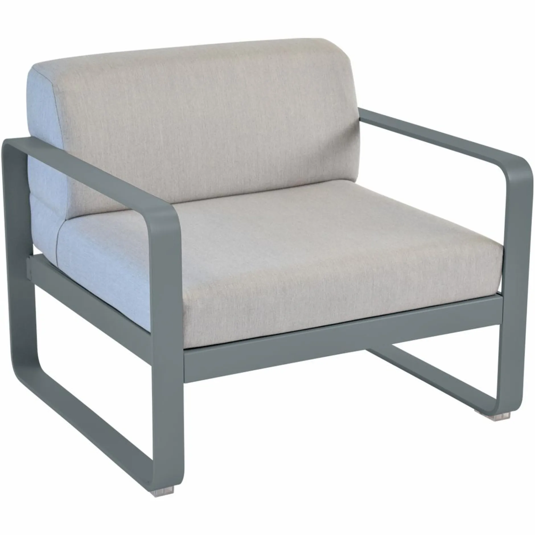 Canapés Et Fauteuils De Jardin>Camif FERMOB Fauteuil Bellevie Gris Flanelle en Aluminium - Gris Orage