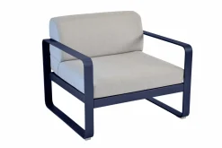 Canapés Et Fauteuils De Jardin>Camif FERMOB Fauteuil Bellevie Gris Flanelle en Aluminium - Bleu Abysse