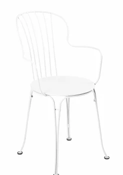 Fauteuils De Jardin>Camif FERMOB Lot de 2 Fauteuils Empilables Opéra+ en Acier - Blanc