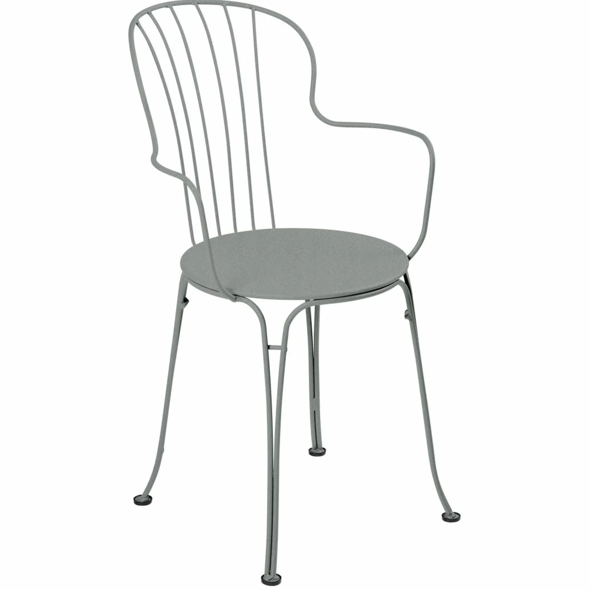 Fauteuils De Jardin>Camif FERMOB Lot de 2 Fauteuils Empilables Opéra+ en Acier - Gris Lapili