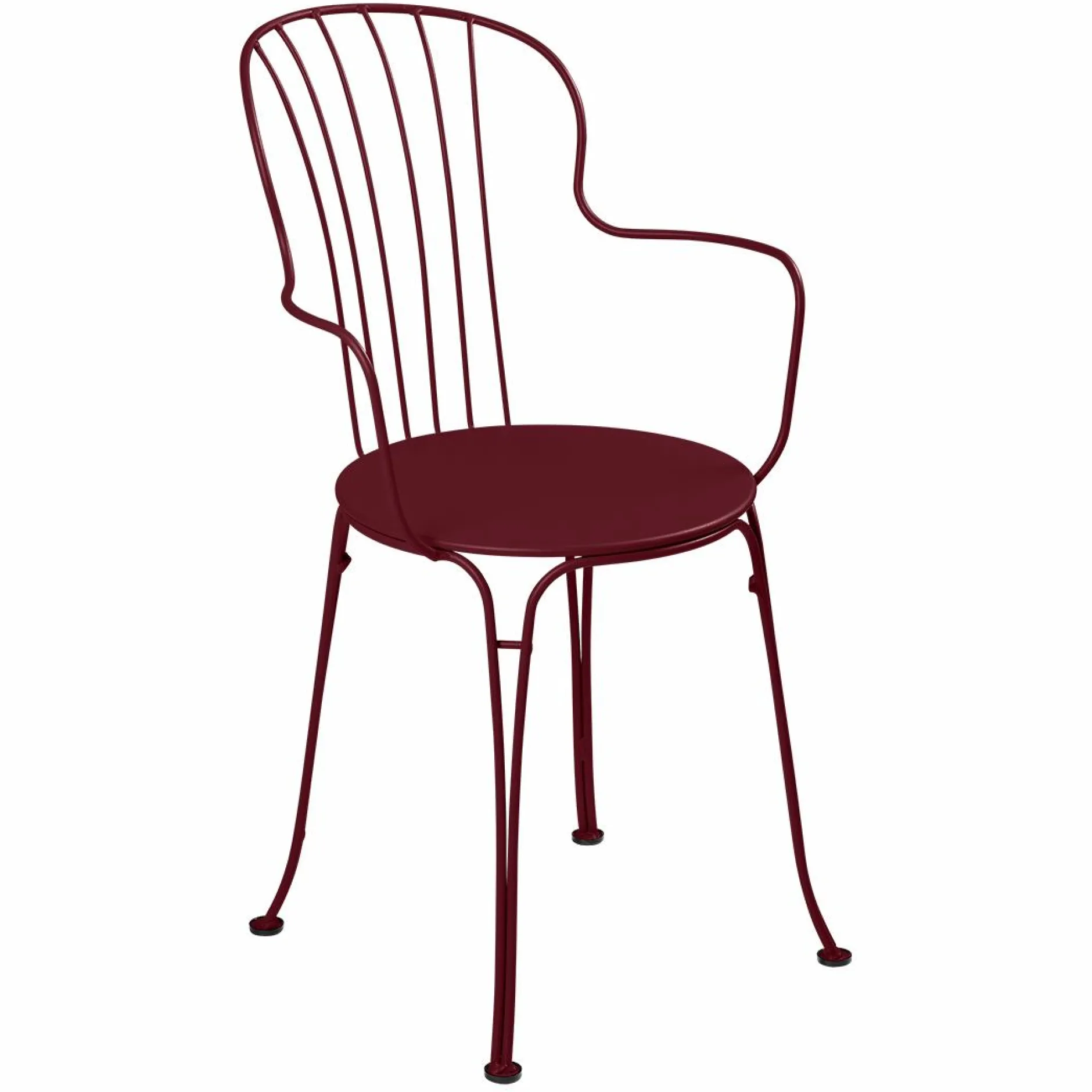 Fauteuils De Jardin>Camif FERMOB Lot de 2 Fauteuils Empilables Opéra+ en Acier - Cerise Noire
