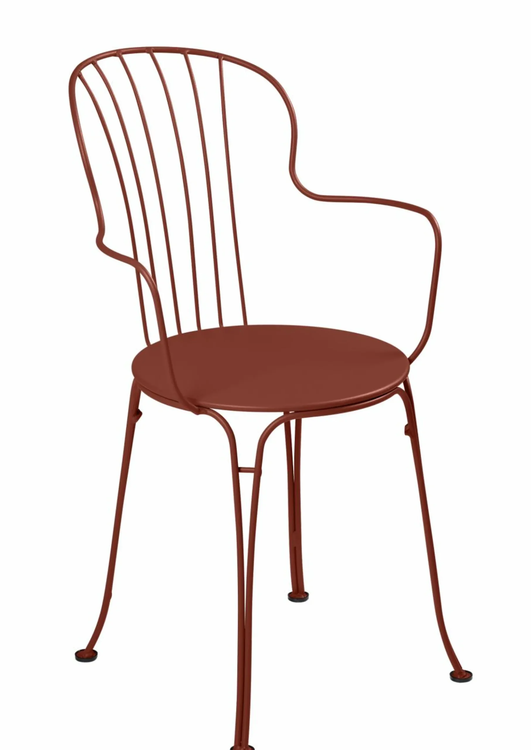 Fauteuils De Jardin>Camif FERMOB Lot de 2 Fauteuils Empilables Opéra+ en Acier - Ocre Rouge