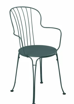 Fauteuils De Jardin>Camif FERMOB Lot de 2 Fauteuils Empilables Opéra+ en Acier - Gris Orage
