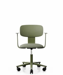 Chaises De Bureau>Camif FLOKK Chaise de bureau assise capitonnée avec accoudoirs Tion 2140 - Vert Mousse