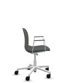 Chaises De Bureau>Camif FLOKK Chaise de bureau assise capitonnée avec accoudoirs Noor 6070S - Gris