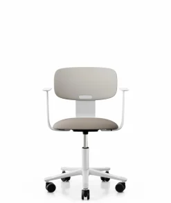 Chaises De Bureau>Camif FLOKK Chaise de bureau assise capitonnée avec accoudoirs Tion 2140 - Gris Clair