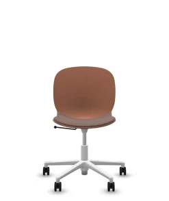 Chaises De Bureau>Camif FLOKK Chaise de bureau assise capitonnée Noor 6070S - Terracotta