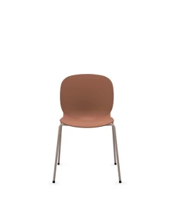 Chaises De Bureau>Camif FLOKK Chaise empilable coque polypropilène et pieds métal Noor 6050 - Terracotta Clair