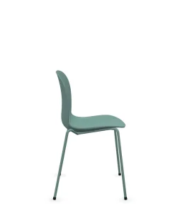Chaises De Bureau>Camif FLOKK Chaise empilable coque polypropilène et pieds métal Noor 6050 - Bleu Vert