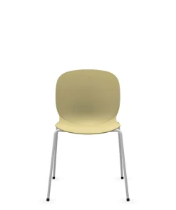 Chaises De Bureau>Camif FLOKK Chaise empilable coque polypropilène et pieds métal Noor 6050 - Jaune Paille