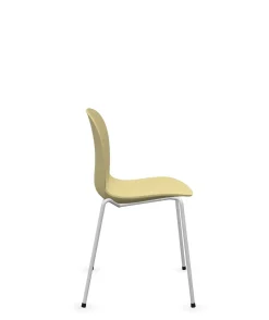 Chaises De Bureau>Camif FLOKK Chaise empilable coque polypropilène et pieds métal Noor 6050 - Jaune Paille