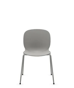 Chaises De Bureau>Camif FLOKK Chaise empilable coque polypropilène et pieds métal Noor 6050 - Gris Clair