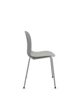 Chaises De Bureau>Camif FLOKK Chaise empilable coque polypropilène et pieds métal Noor 6050 - Gris Clair