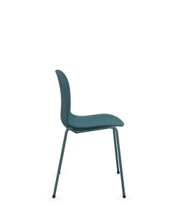 Chaises De Bureau>Camif FLOKK Chaise empilable coque polypropilène et pieds métal Noor 6050 - Bleu Pétrole