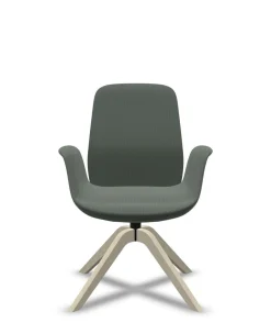 Chaises De Bureau>Camif FLOKK Fauteuil de bureau à dossier inclinable pieds bois Ellie Pro 20HW - Vert Sauge