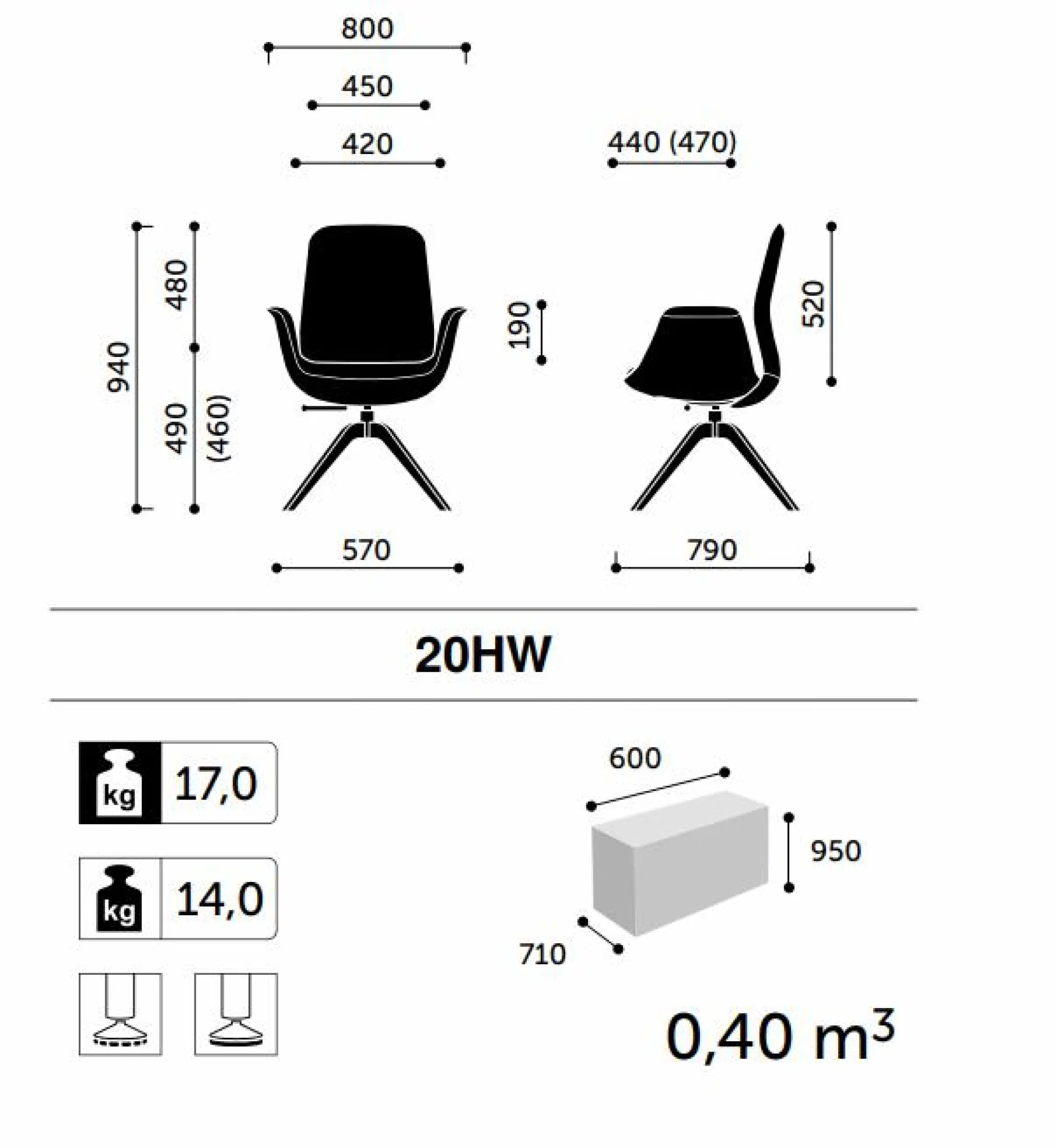Chaises De Bureau>Camif FLOKK Fauteuil de bureau à dossier inclinable pieds bois Ellie Pro 20HW - Vert Sauge
