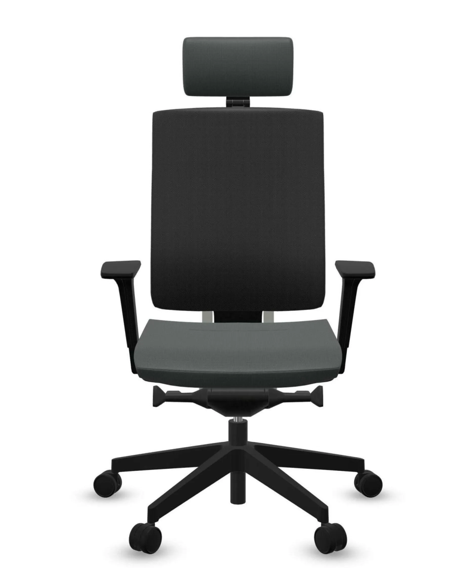 Chaises De Bureau>Camif FLOKK Fauteuil de bureau avec tétière Xenon Net 111SFL - - Roulettes pour sol dur Gris