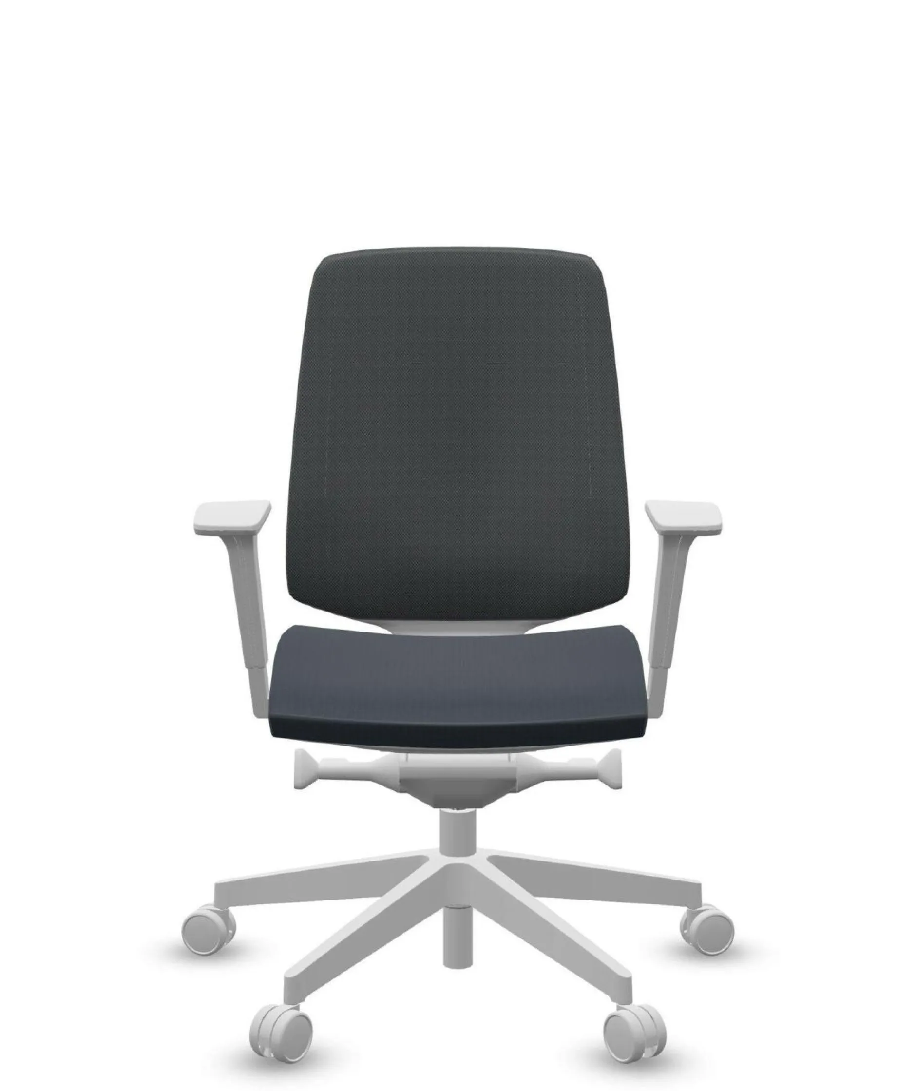 Chaises De Bureau>Camif FLOKK Fauteuil de bureau base grise et dossier résille Light Up 250SL - - Roulettes pour sol souple Assise Bleu Foncé