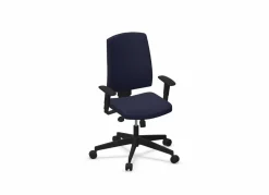 Chaises De Bureau>Camif FLOKK Fauteuil de bureau dossier capitonné et accoudoirs réglables Raya 23S - - Roulettes pour sol dur Bleu