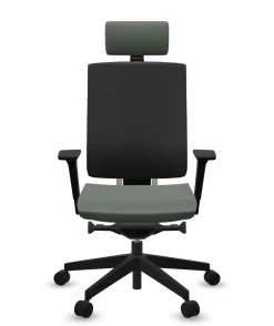 Chaises De Bureau>Camif FLOKK Fauteuil de bureau avec tétière Xenon Net 111SFL - - Roulettes pour sol dur Vert Sauge