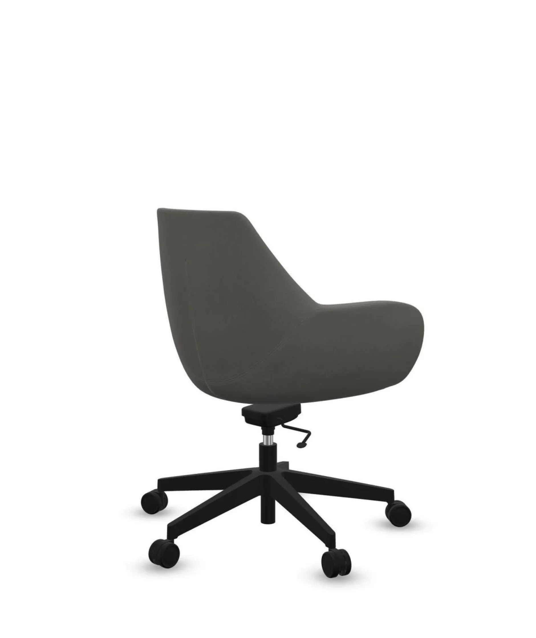 Chaises De Bureau>Camif FLOKK Fauteuil de bureau entièrement capitonné piétement 5 branches à roulettes FAN 10Z - - Roulettes pour sol dur Gris