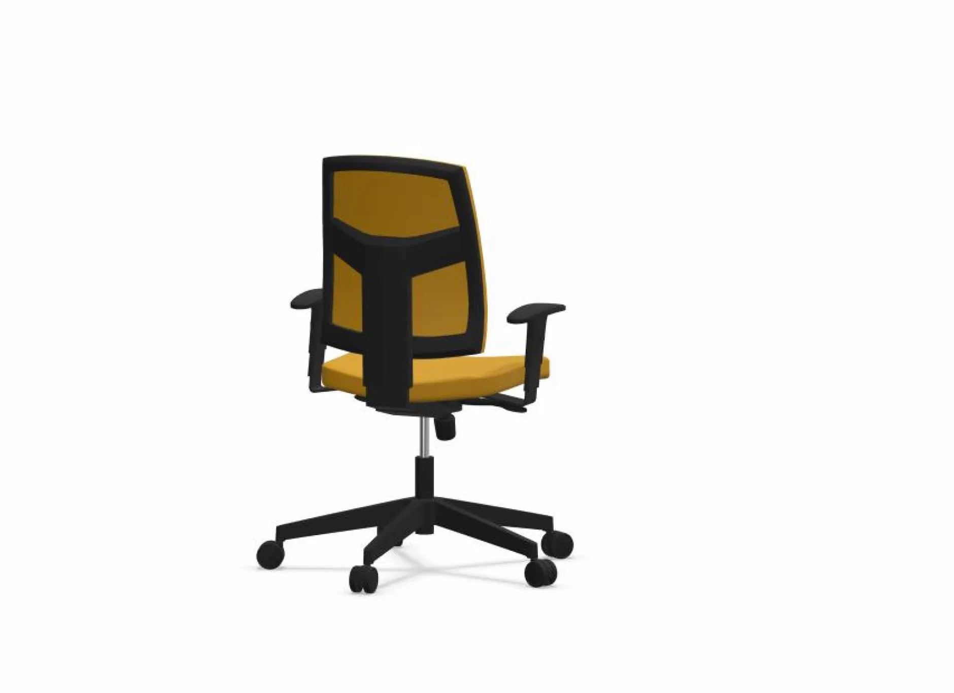 Chaises De Bureau>Camif FLOKK Fauteuil de bureau dossier capitonné et accoudoirs réglables Raya 23S - - Roulettes pour sol dur Jaune