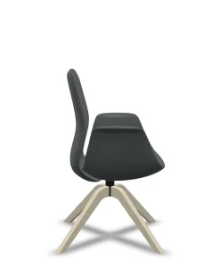 Chaises De Bureau>Camif FLOKK Fauteuil de bureau à dossier inclinable pieds bois Ellie Pro 20HW - Gris