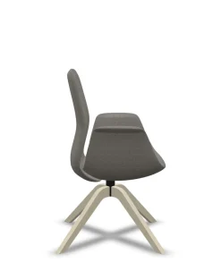 Chaises De Bureau>Camif FLOKK Fauteuil de bureau à dossier inclinable pieds bois Ellie Pro 20HW - Beige