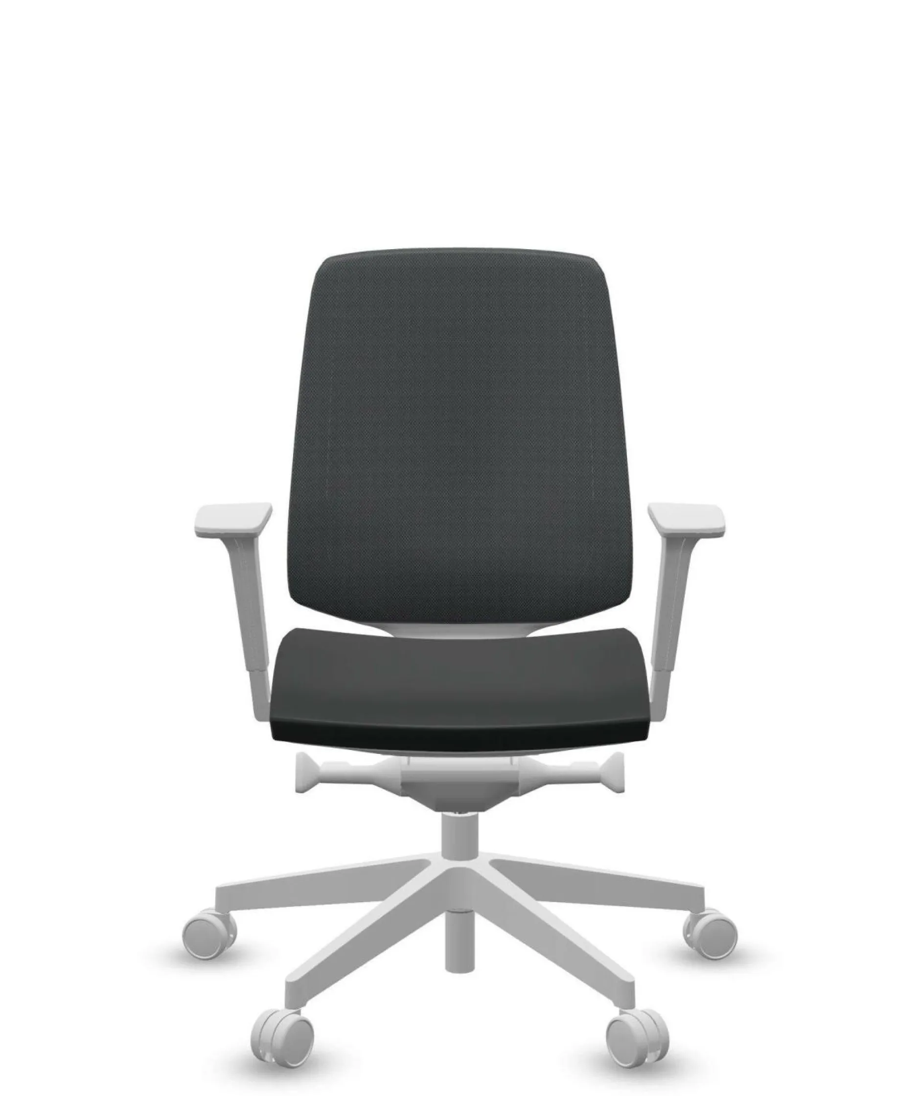 Chaises De Bureau>Camif FLOKK Fauteuil de bureau base grise et dossier résille Light Up 250SL - - Roulettes pour sol dur Assise Noire