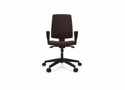Chaises De Bureau>Camif FLOKK Fauteuil de bureau dossier capitonné et plastique noir avec accoudoirs fixes Raya 21S - - Roulettes pour sol dur Brique