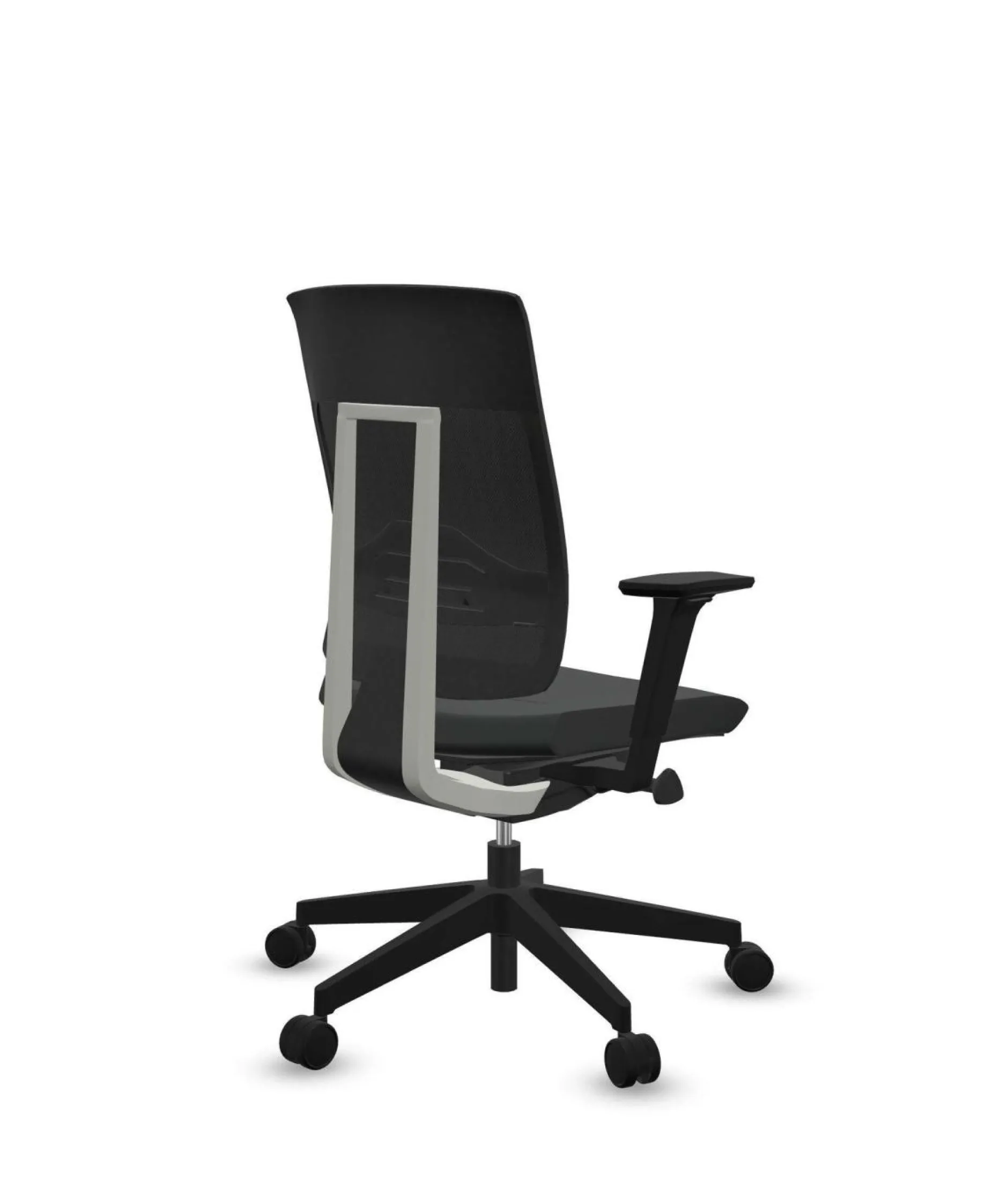 Chaises De Bureau>Camif FLOKK Fauteuil de bureau sans têtière Xenon Net 101SFL - - Roulettes pour sol dur Noir